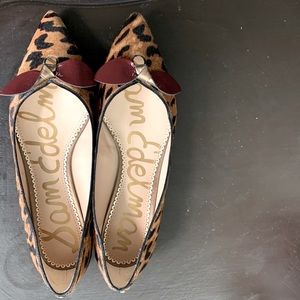 Sam Edelman leopard cow hair flats